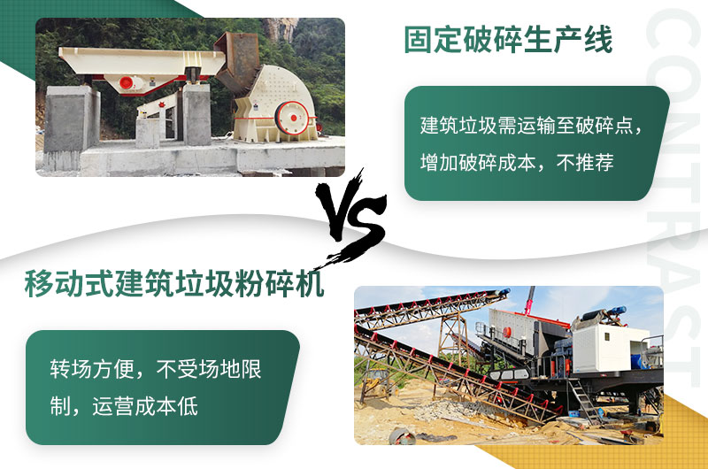 相對于建筑垃圾來講，移動式更勝一籌