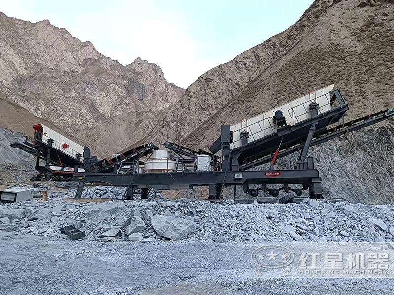 沙石料生產線：移動破碎機+制砂機