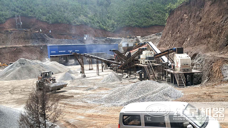 鄂破+反擊破+沖擊制砂機配置的生產線