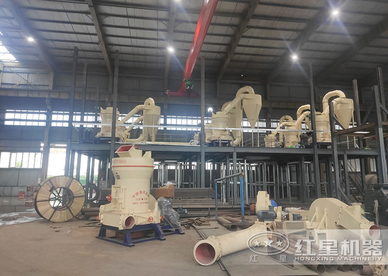 磨粉生產(chǎn)線中給料機、提升機現(xiàn)場安裝圖