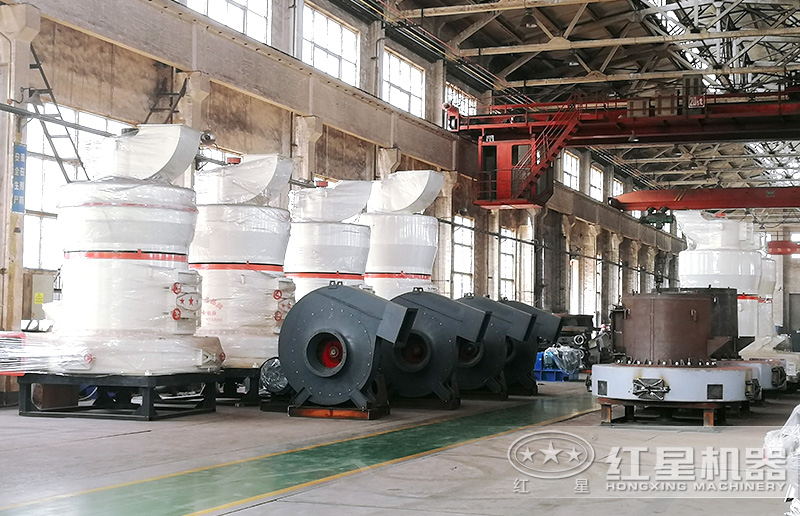 紅星機(jī)器磨粉機(jī)車間實拍，全部是自主生產(chǎn)