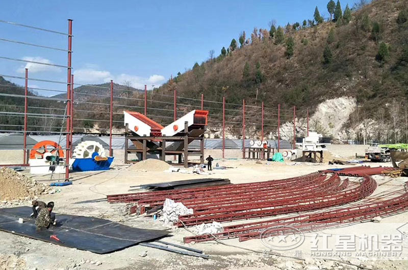 濕式制砂生產(chǎn)客戶安裝現(xiàn)場 濕式制砂生產(chǎn)客戶安裝現(xiàn)場